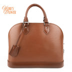 Louis Vuitton Alma PM Epi Leather Cacao Brown Silver Hardware Rank A