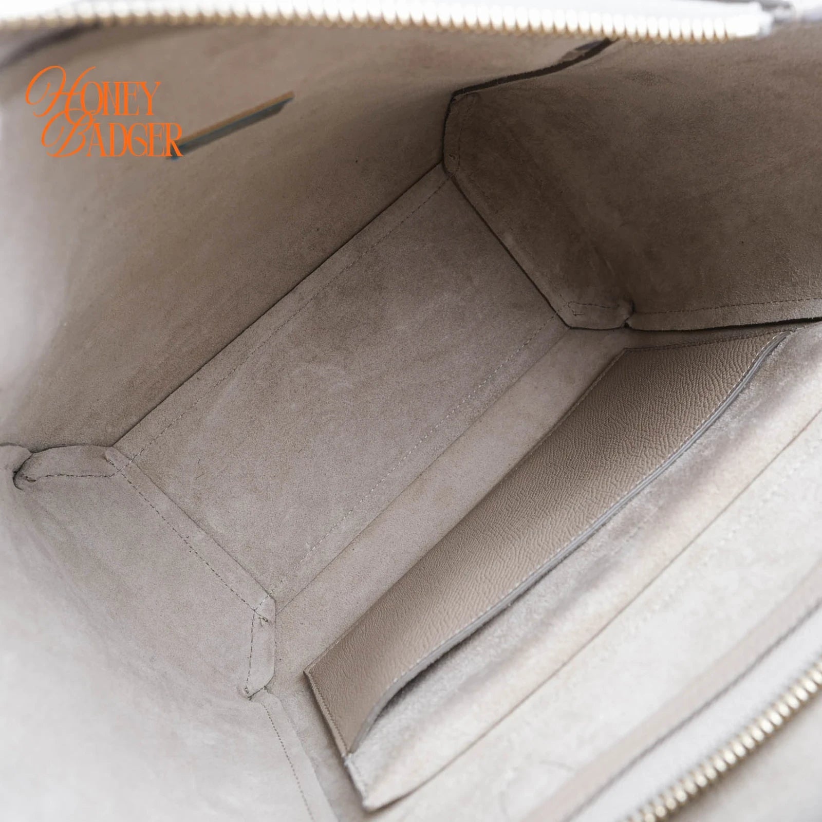 Celine Belt Bag Medium Beige Leather 2Way Handbag Rank A