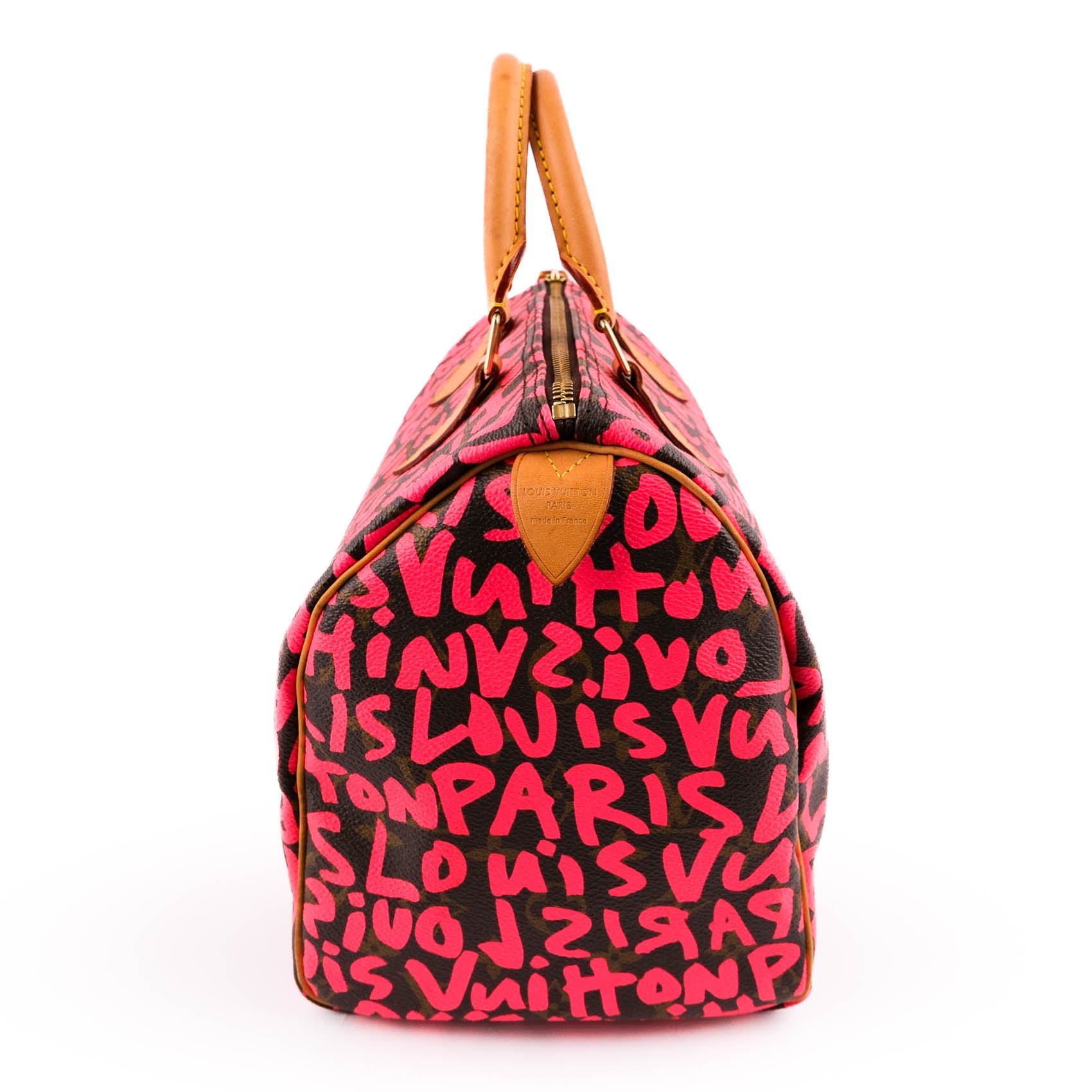 Louis Vuitton Limited Edition 2009 Stephen Sprouse Monogram Graffiti Speedy 30 - Fuchsia