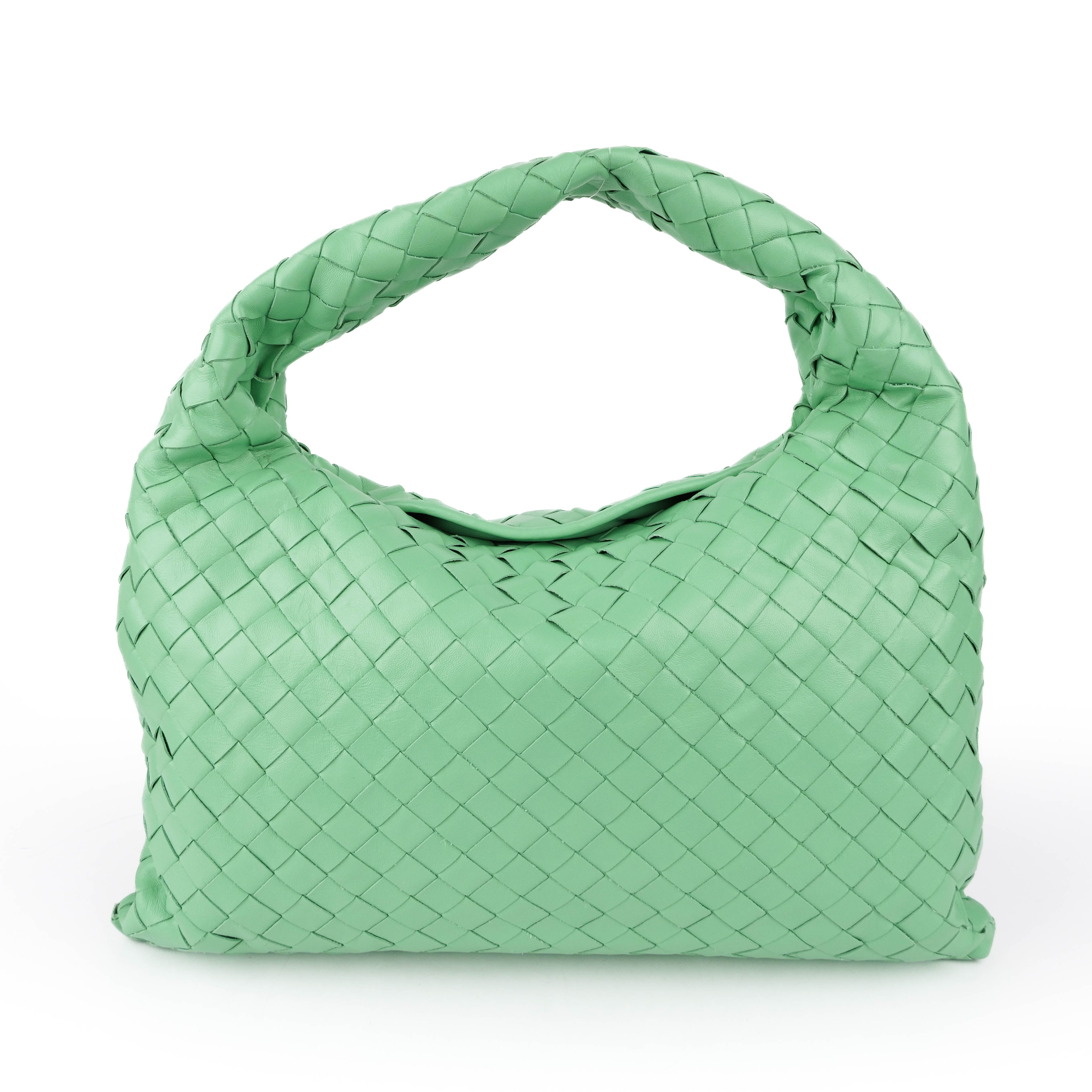 UNUSED ITEM | Bottega Veneta Medium Hop Bag in Intrecciato Leather - Emerald Green