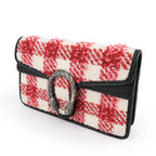 Gucci Dionysus Super Mini Tweed Bag - Red & White Check