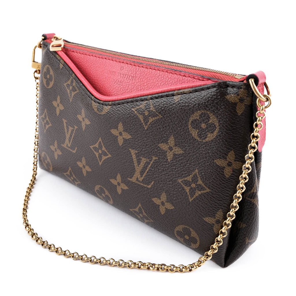 Louis Vuitton Pallas Clutch Monogram Crossbody and Shoulder Bag