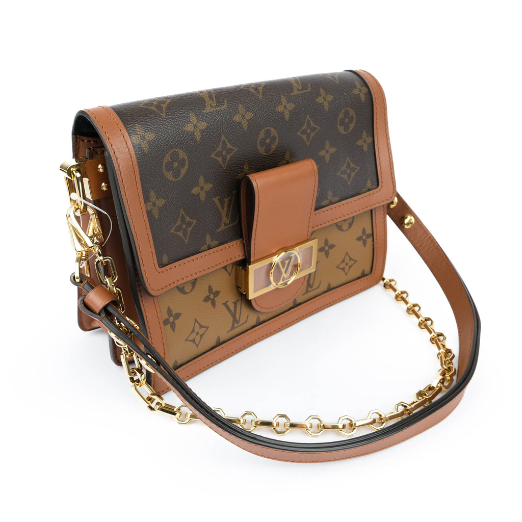 Louis Vuitton Dauphine MM Monogram Reverse Canvas Brown Crossbody Bag - M44391