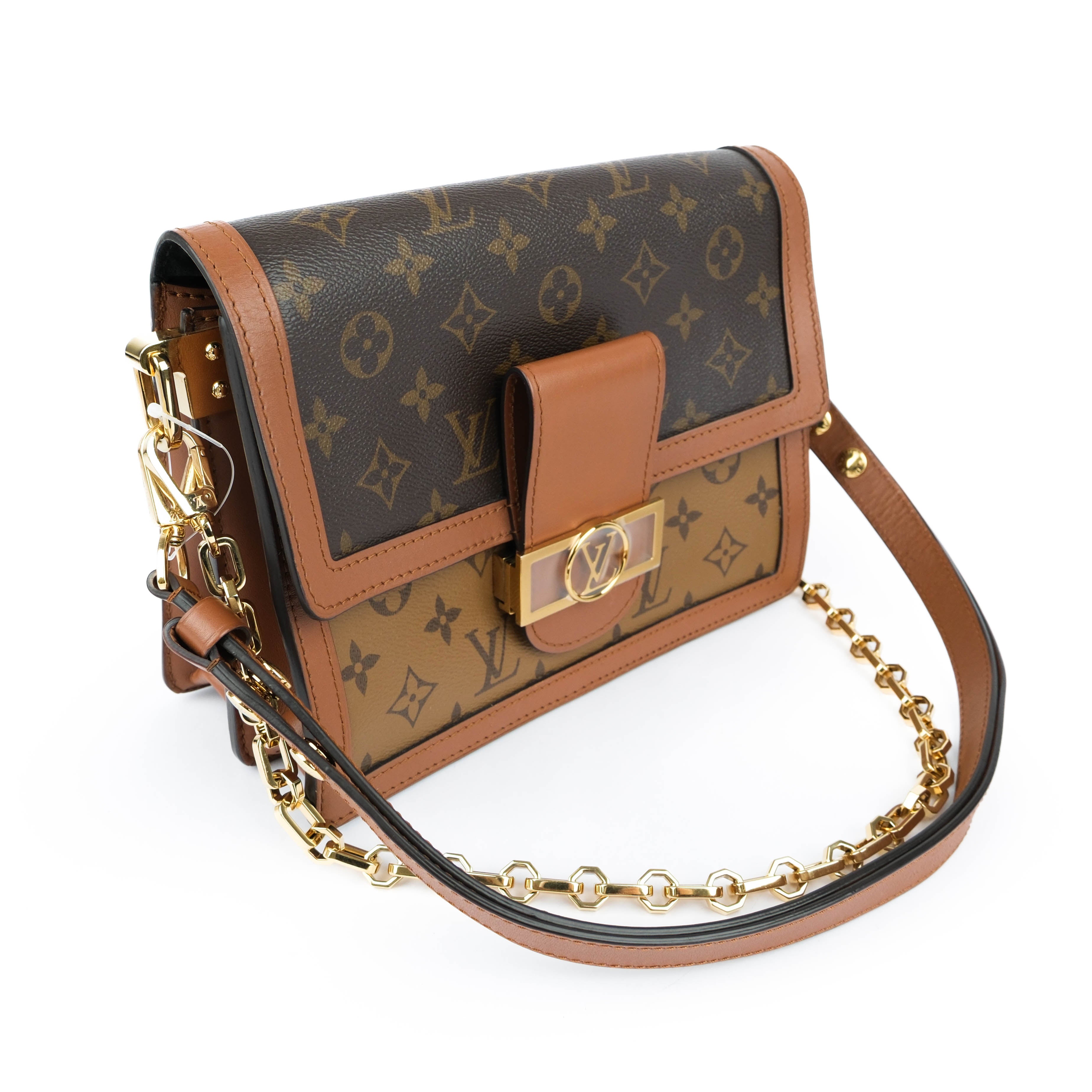 Louis Vuitton Dauphine MM Monogram Reverse Canvas Brown Crossbody Bag - M44391