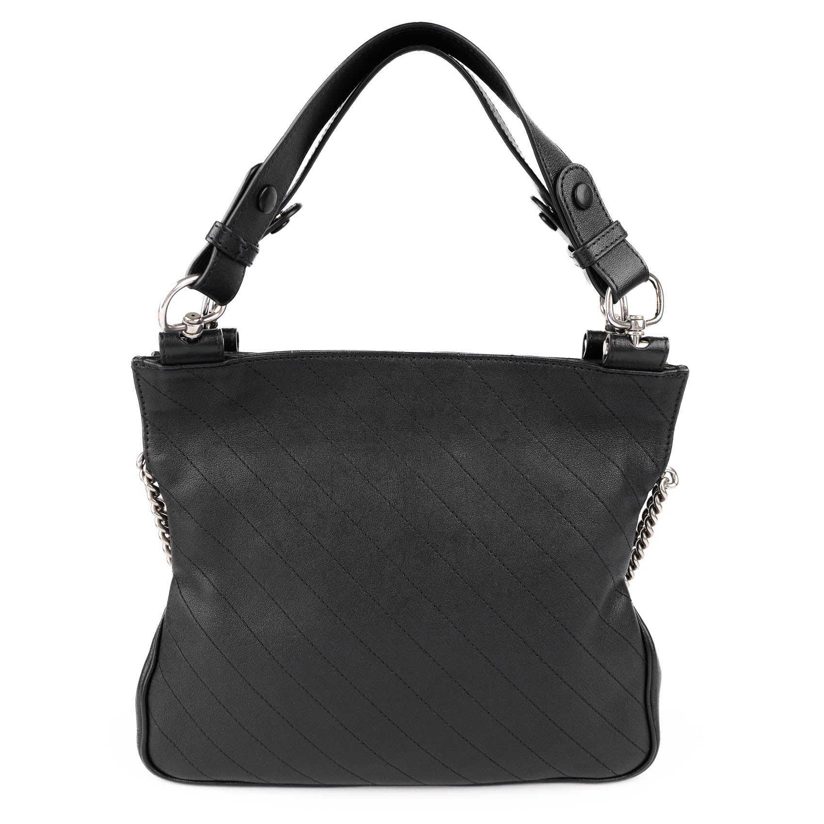 Gucci Blondie Leather 2 Way Handbag Black