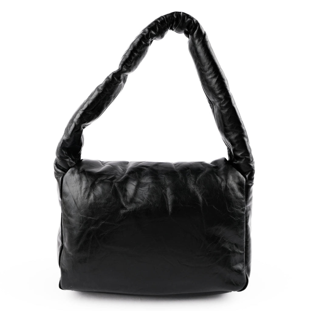 Balenciaga Small Monaco Shoulder Bag in Black Arena Lambskin