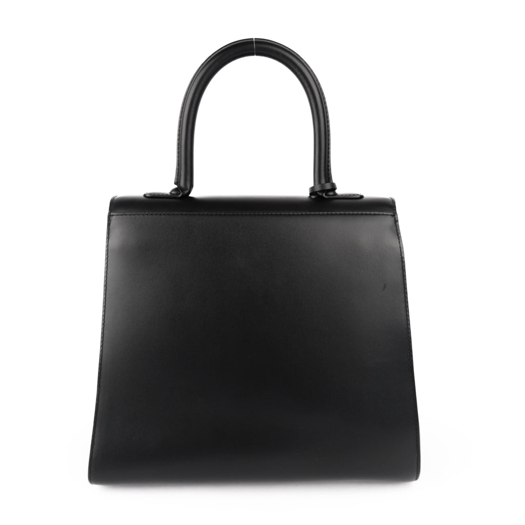 Delvaux Brillant MM L'Humour Handbag - Black Box Calf Leather