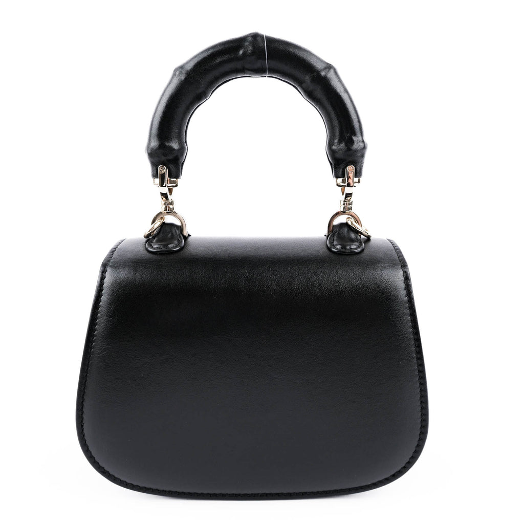 Gucci Bamboo 1947 Mini Top Handle Black Bag