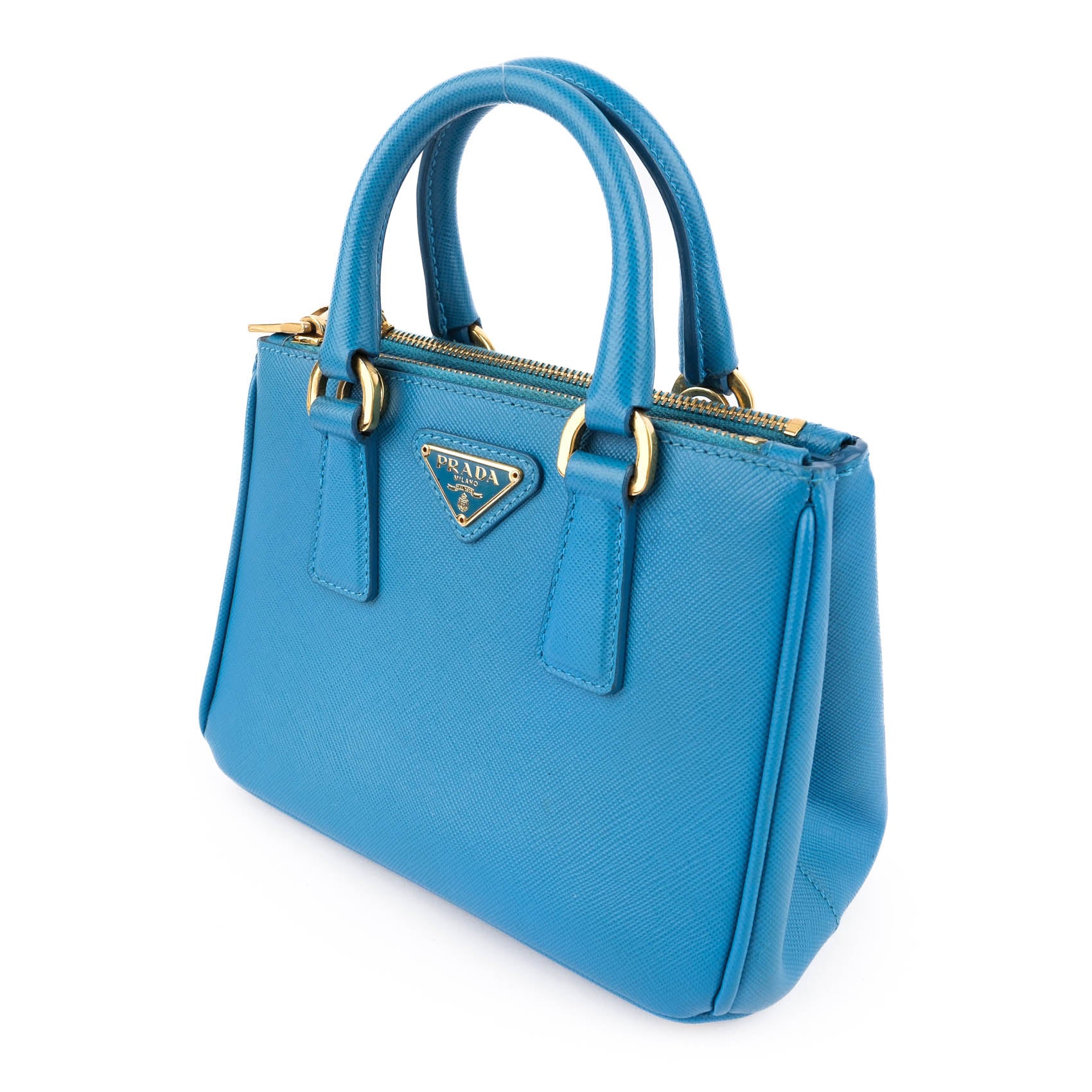 Prada Galleria Saffiano Leather Mini Bag – Vibrant Blue 1BA916