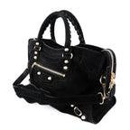 Balenciaga Giant 12 Gold City Black Suede 2-Way 281770 D94JG 1000