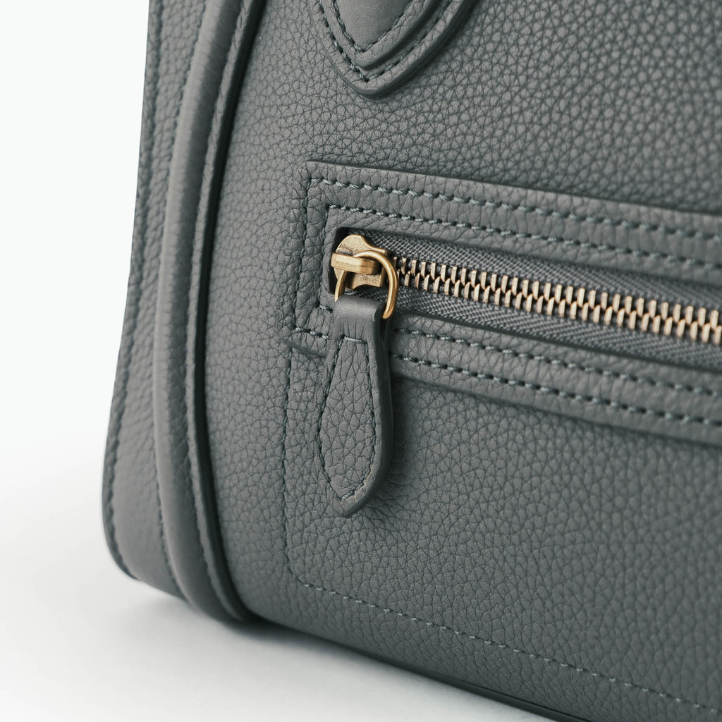 Celine Nano Luggage Bag in Drummed Calfskin