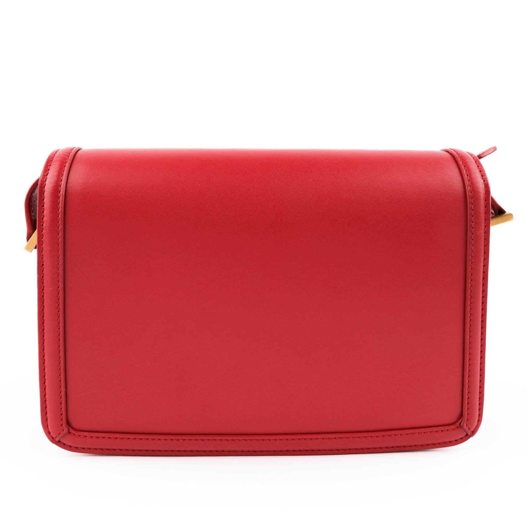 Saint Laurent Paris Solferino Small Shoulder Bag 634305 Smooth Leather Red Gold Hardware