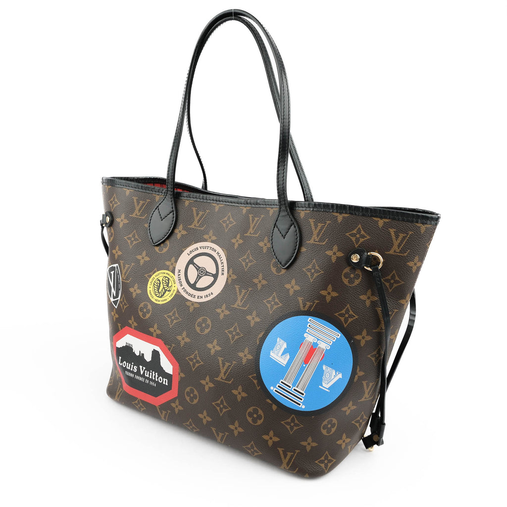 Louis Vuitton Monogram World Tour Neverfull MM - Paris Edition (Black Trim)