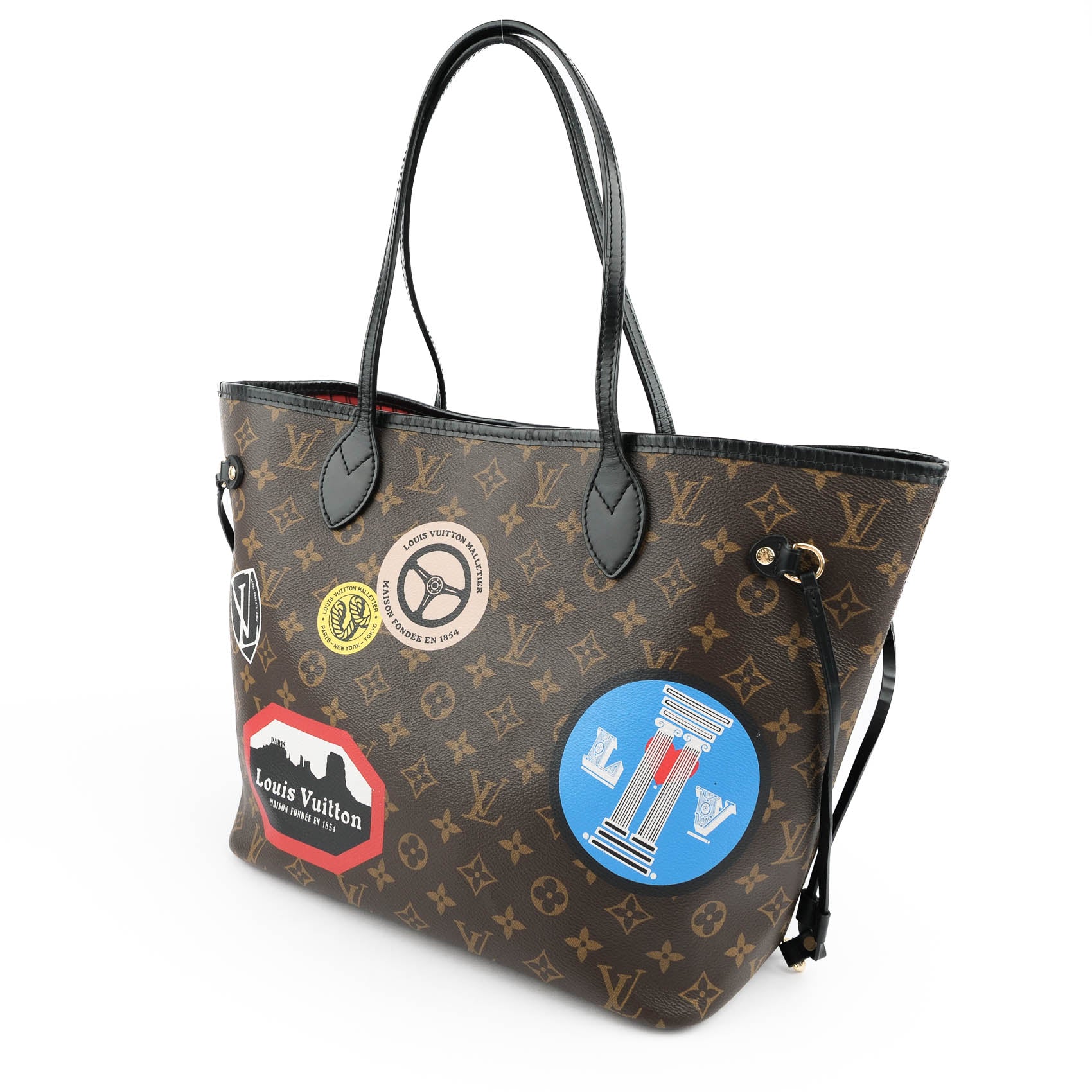 Louis Vuitton Monogram World Tour Neverfull MM - Paris Edition (Black Trim)