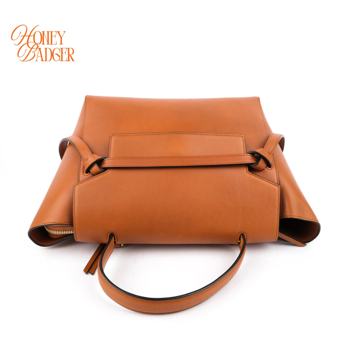 Celine Belt Bag Mini Tan Brown Calfskin Leather 2-Way Bag Rank AB