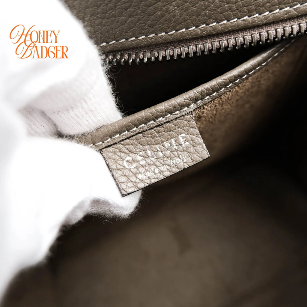 Celine Luggage Nano Grained Calfskin Taupe Rank A