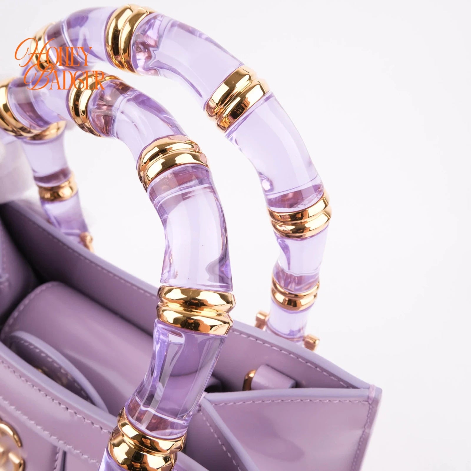Gucci Diana Mini Purple Patent Bamboo Grade S