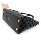 Louis Vuitton On My Side MM Calfskin Black Monogram Tufting Gold Hardware Rank AB