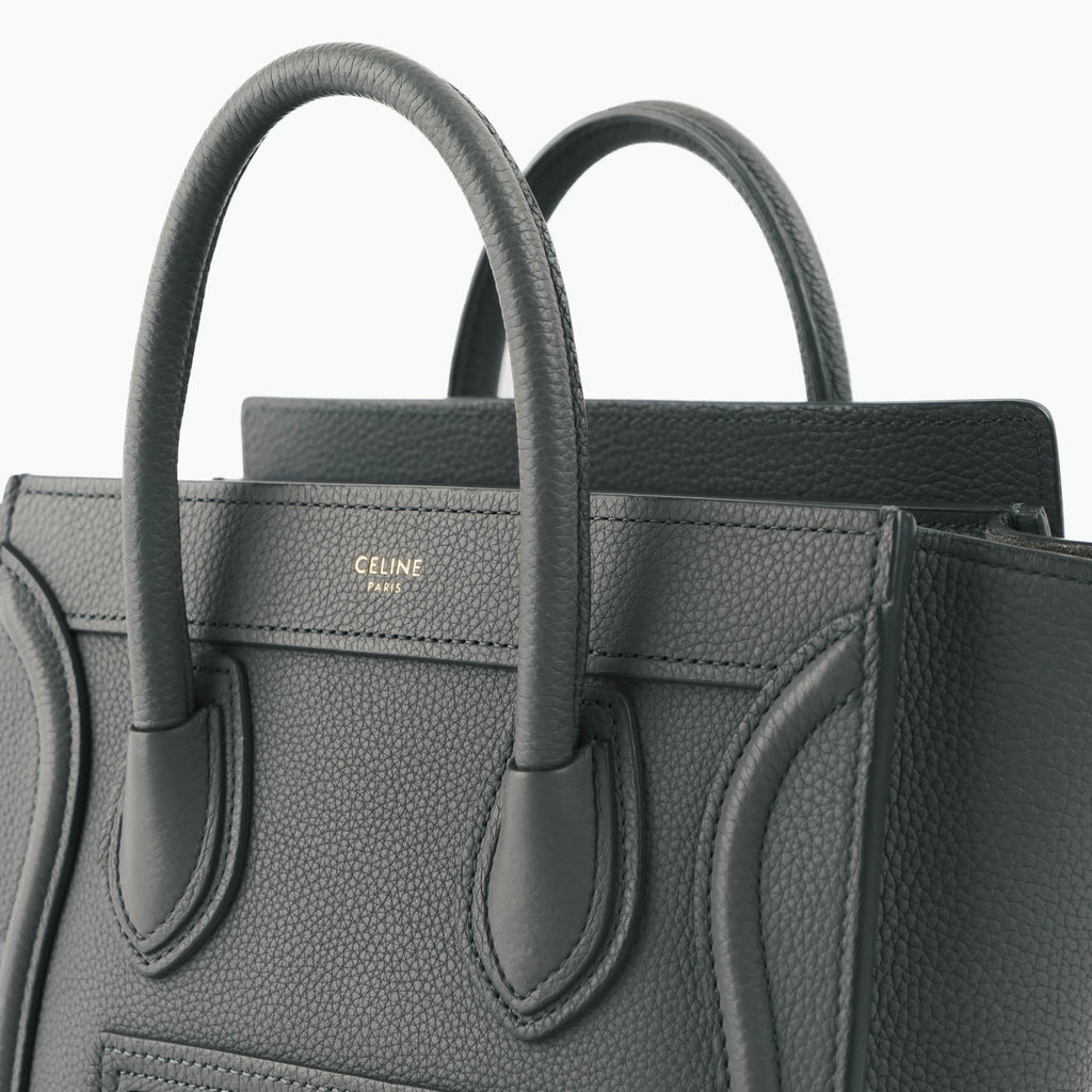 Celine Nano Luggage Bag in Drummed Calfskin