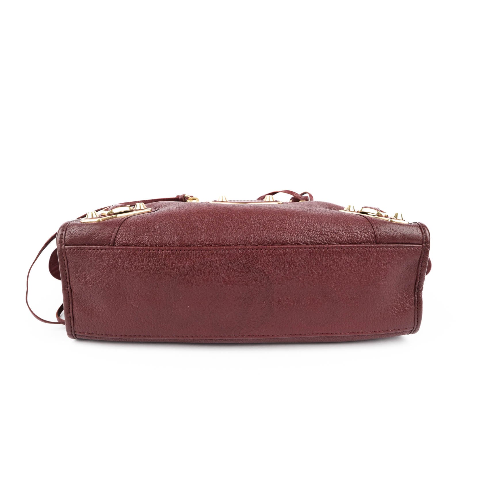 Balenciaga Classic Metallic Edge Small City - Bordeaux