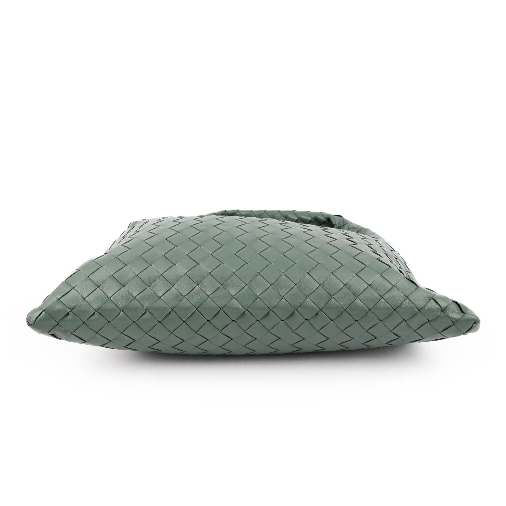 Bottega Veneta Small Hop Bag in Aloe Green Intrecciato Leather