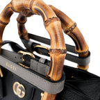 Gucci Diana Mini Handbag - Black Leather with Bamboo Handles