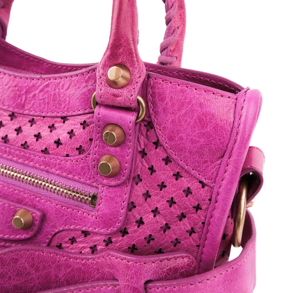 Balenciaga Classic City Mini Pink Leather 2Way Shoulder Handbag