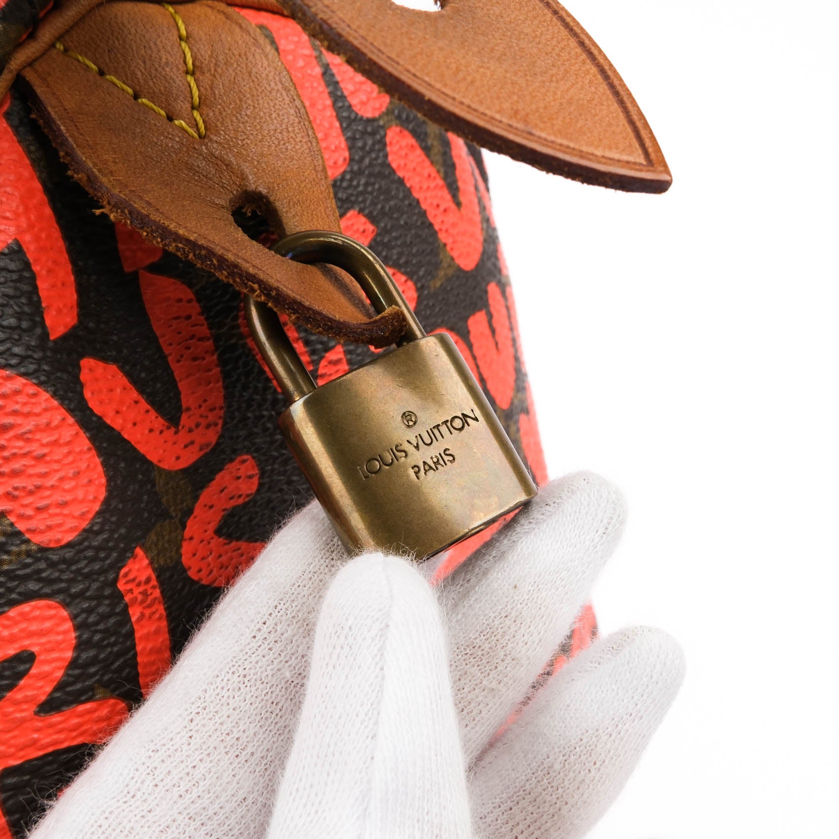 Louis Vuitton Monogram Graffiti Speedy 30 Orange M93705