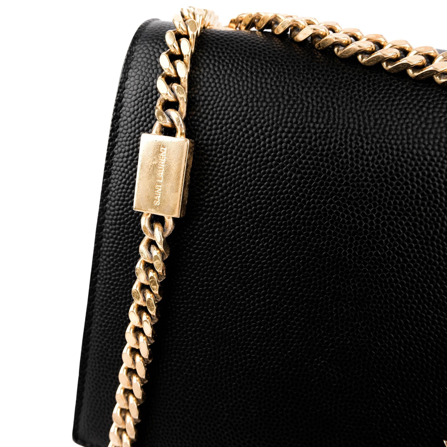 Saint Laurent Kate Medium - Star Monogram Black Grain de Poudre