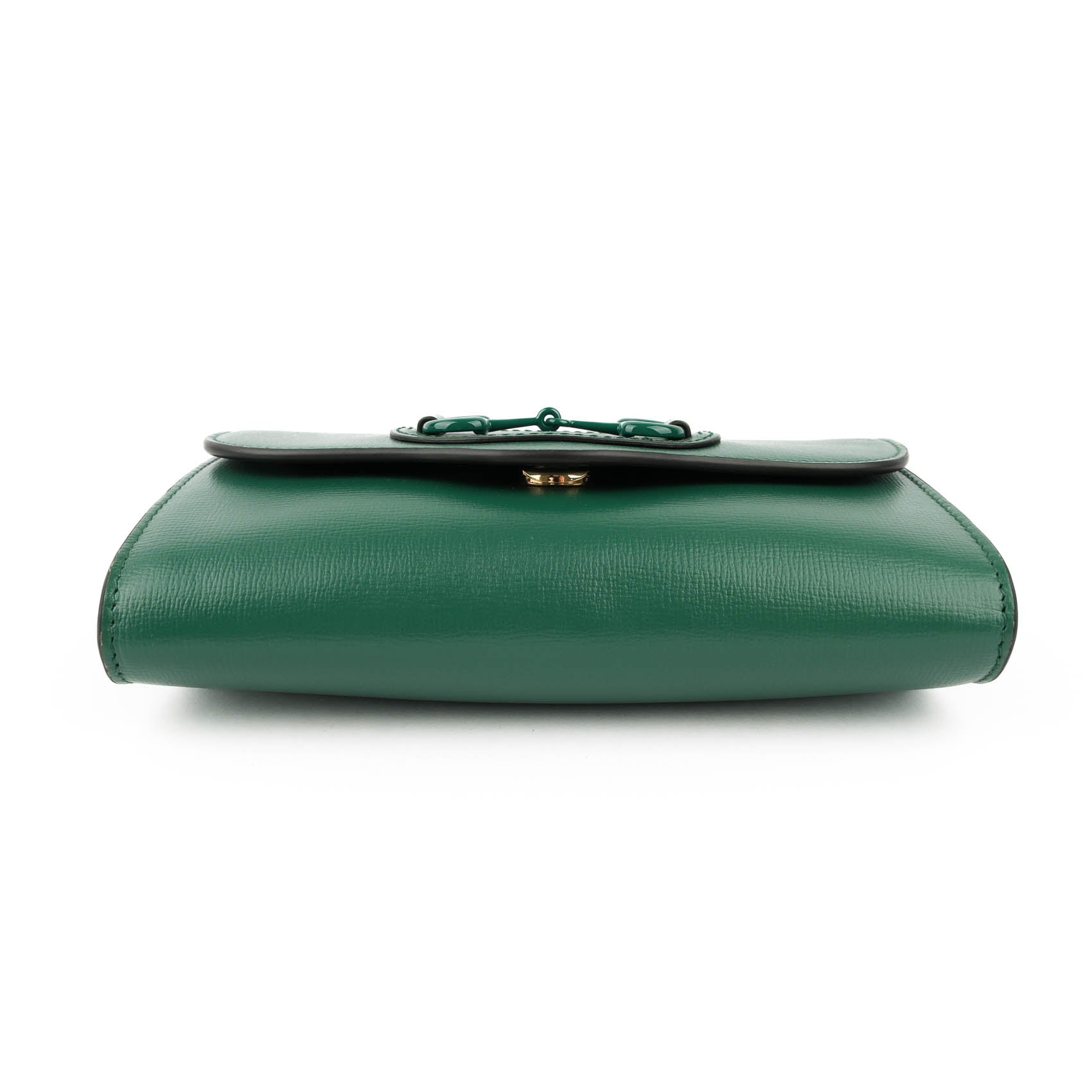 Gucci Horsebit 1955 Mini Shoulder Bag Green Leather with Strap 724713