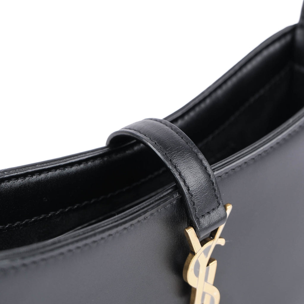 Saint Laurent Le 5 à 7 Small Hobo Bag Smooth Leather Black Gold Hardware 710318