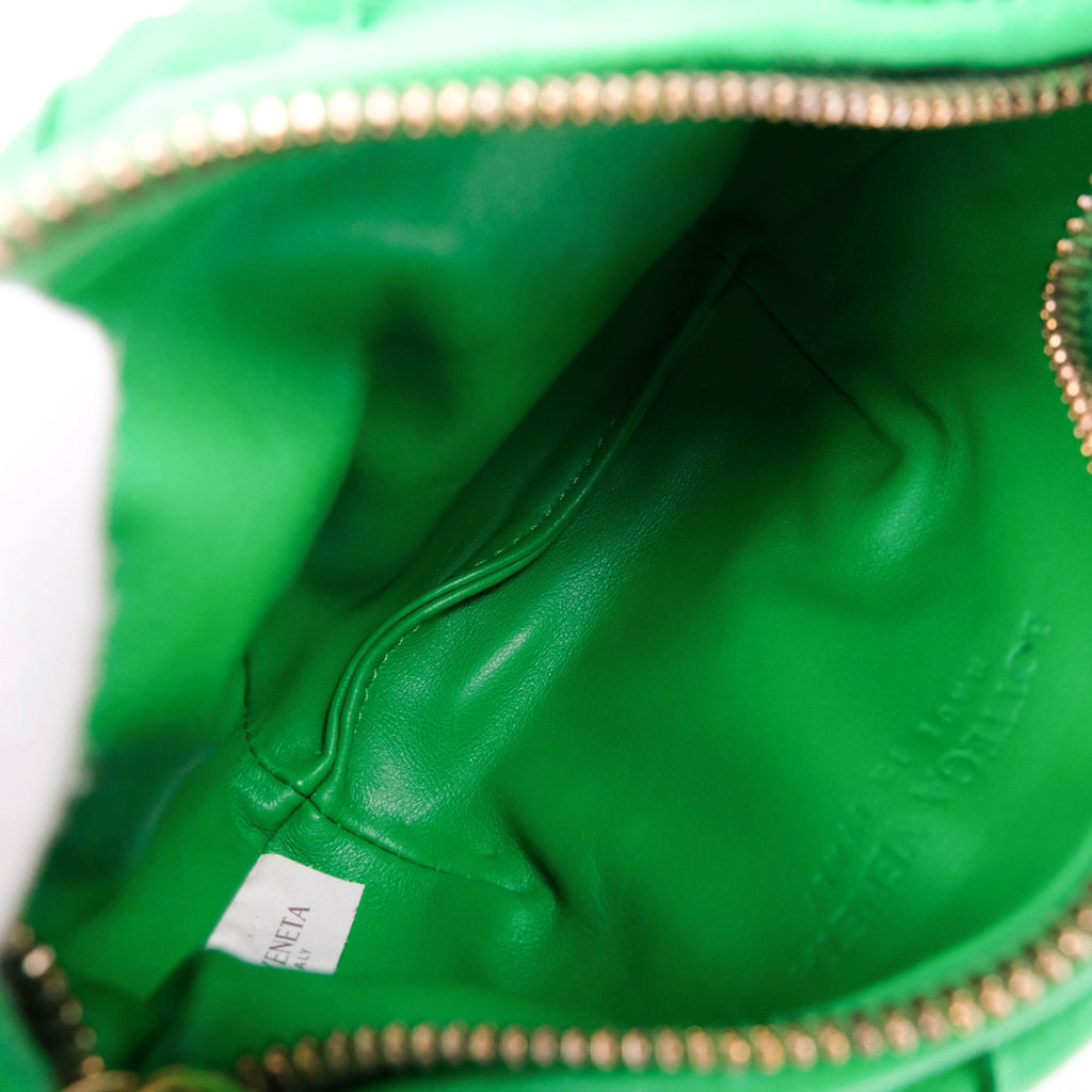 Bottega Veneta Mini Jodie Intrecciato Leather Handbag – Green