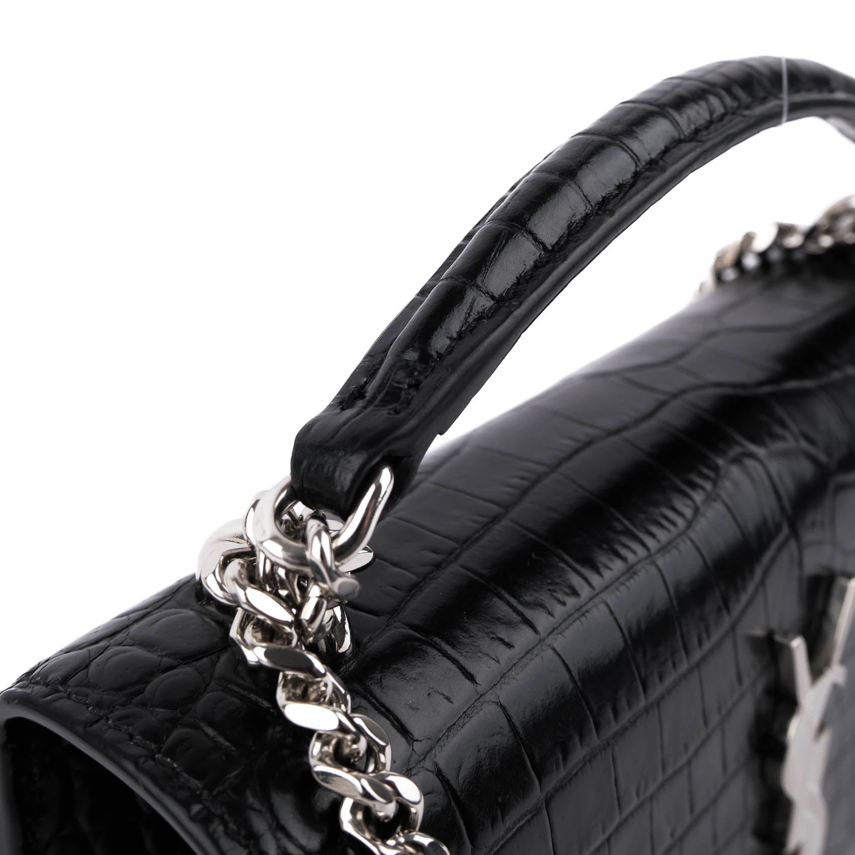 Saint Laurent Sunset Medium in Crocodile-Embossed Leather