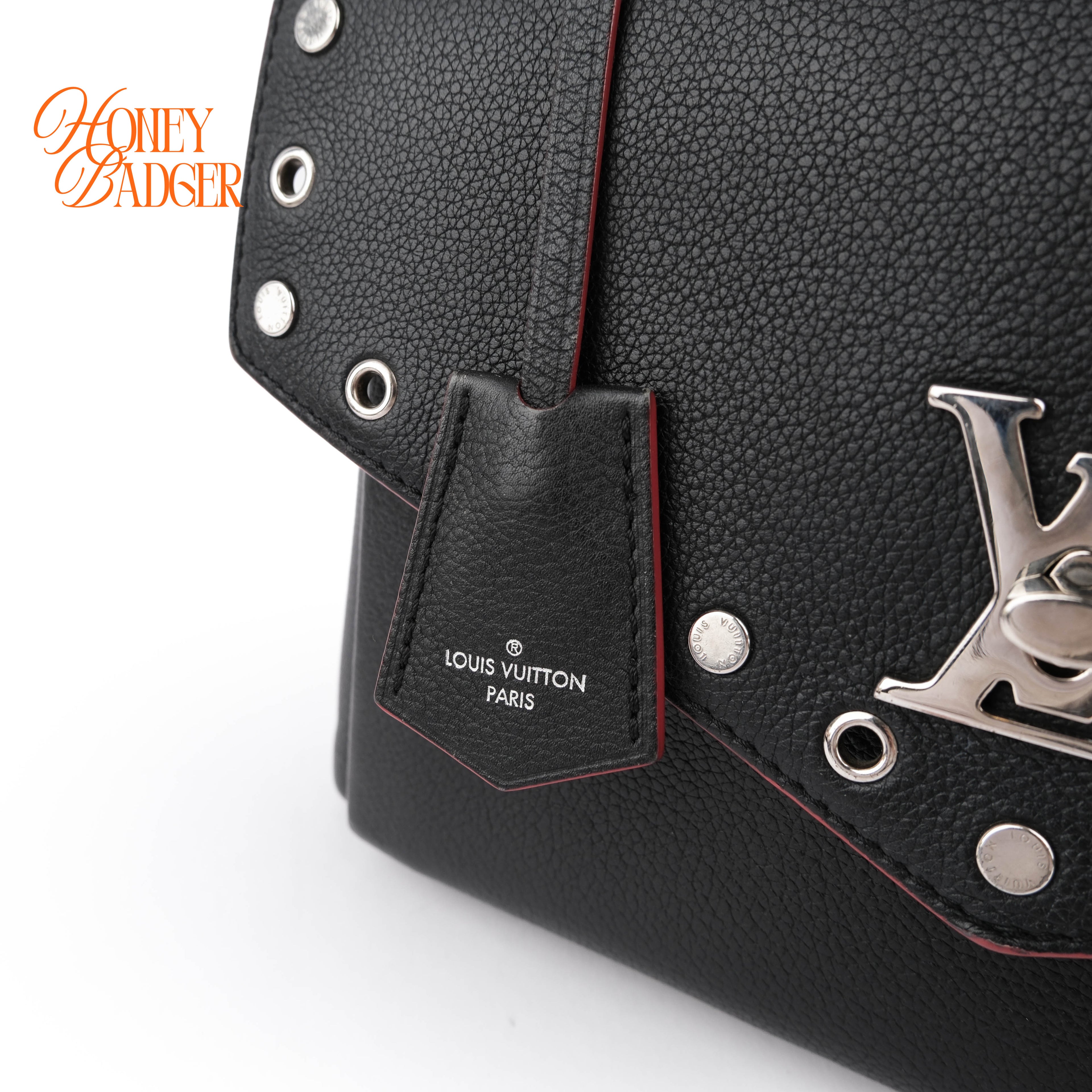 Louis Vuitton Lockme II BB Studs Calfskin Black 2WAY Shoulder Bag M53507 RFID