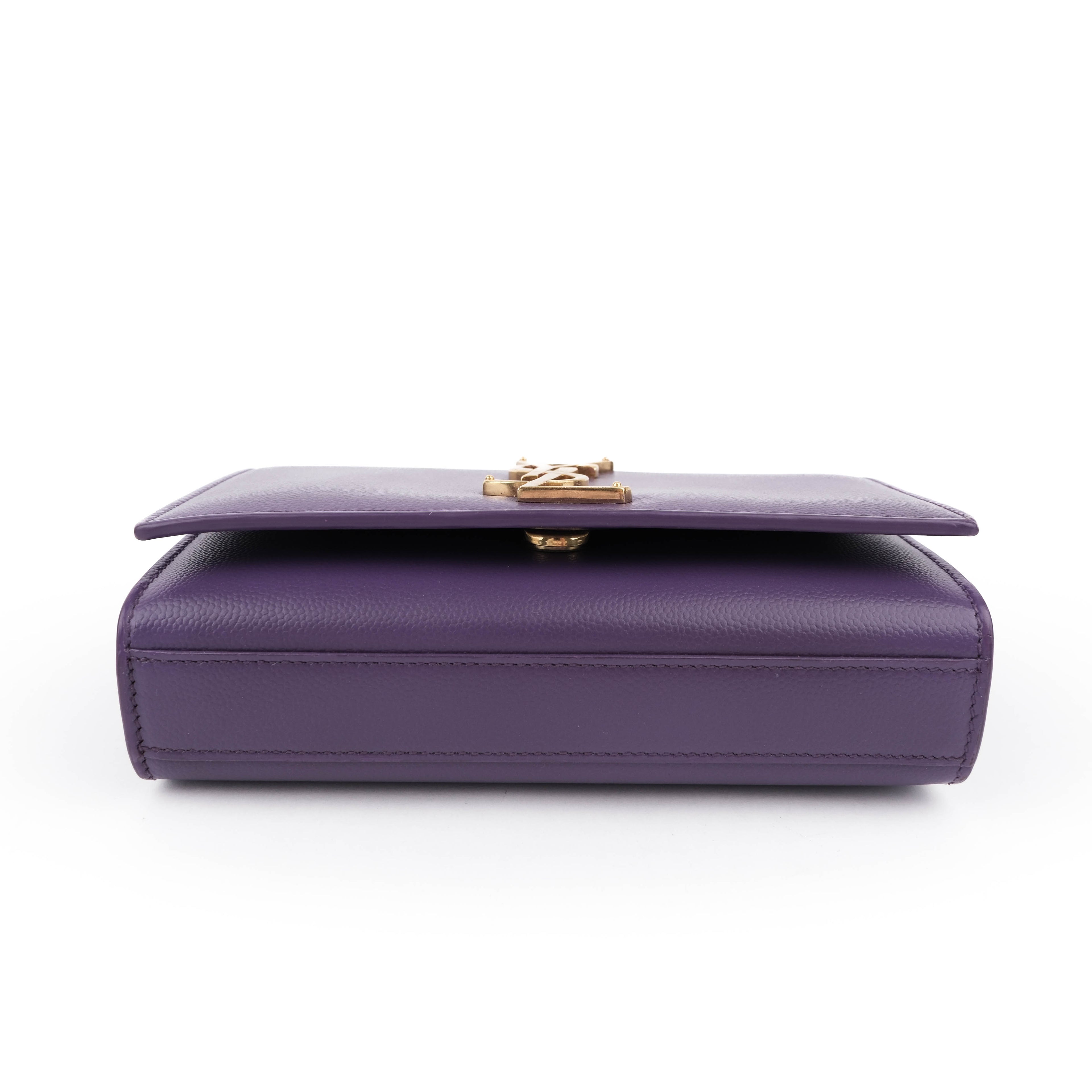 Saint Laurent Small Kate Purple Grained Leather