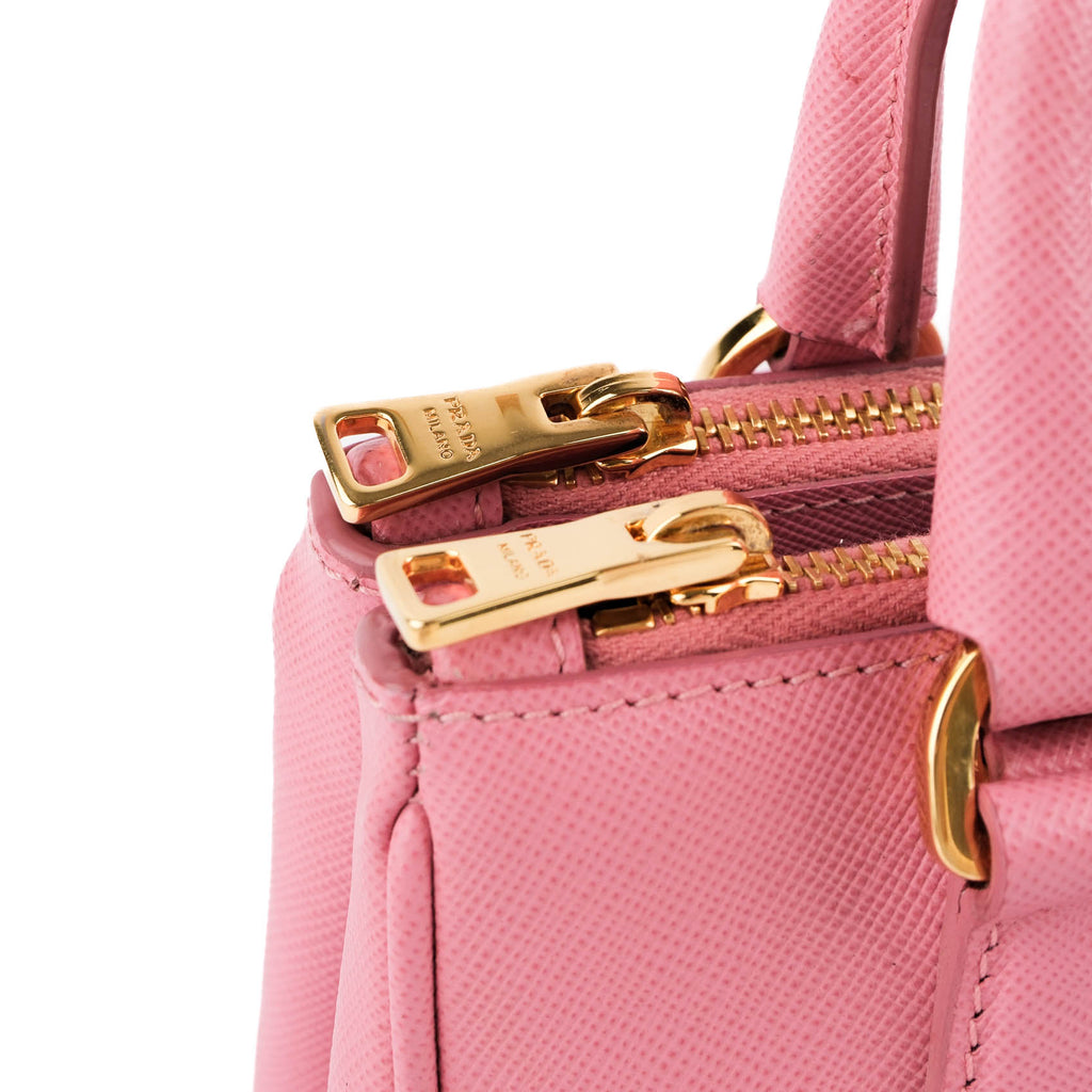 Prada Saffiano Lux Leather 2-Way Handbag - Pink