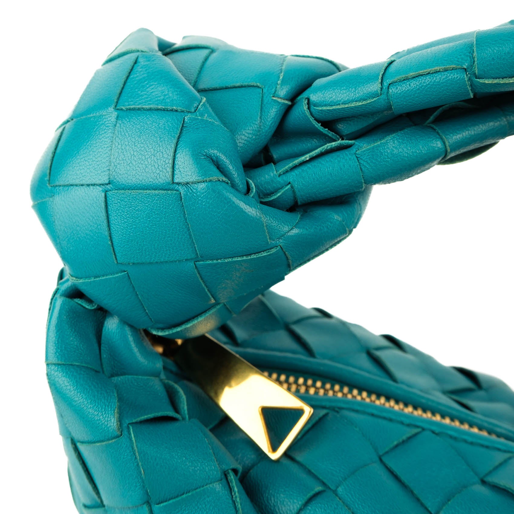 Bottega Veneta Mini Jodie Intrecciato Leather Handbag – Blue