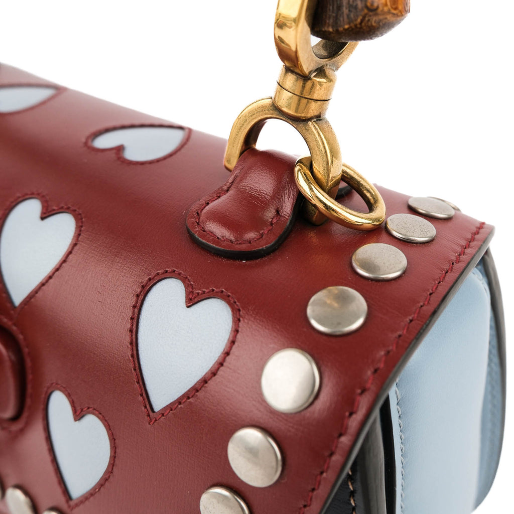 Gucci Bamboo 1947 Mini - Heart Patchwork & Studs Limited Edition