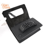Dior J'Adior Mini Ultra-Matte Calfskin Chain Shoulder Bag All Black Rank A