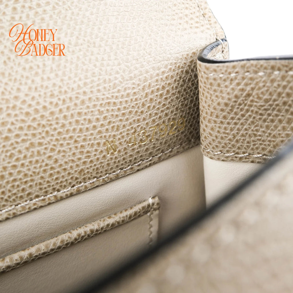 Valextra Iside Mini Millepunte Calfskin Beige Cachemire Gold Hardware Rank A