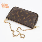 Louis Vuitton Multi Pochette Accessoires in Monogram with pink strap, Grade A condition.