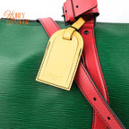 Louis Vuitton Keepall Bandoulière Wavy 50 Epi Leather Colorblock Multicolor Black Hardware Rank A