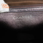Chanel Classic Flap Jumbo Lambskin Metallic Grey Purple Rank AB