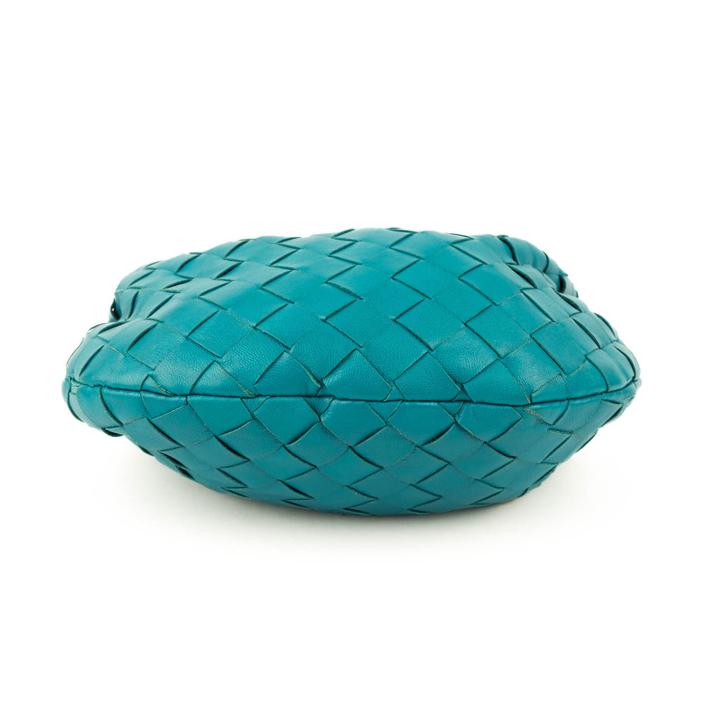 Bottega Veneta Mini Jodie Intrecciato Leather Handbag – Blue