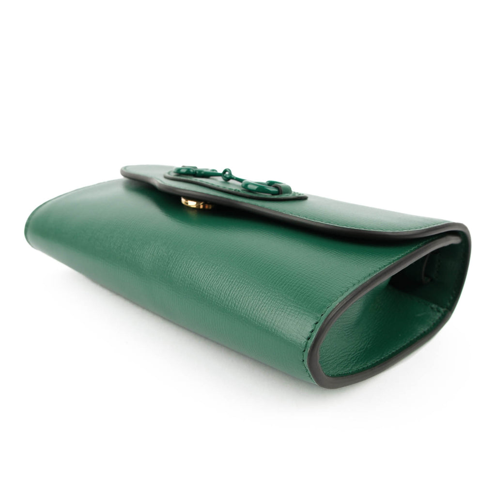 Gucci Horsebit 1955 Mini Shoulder Bag Green Leather with Strap 724713