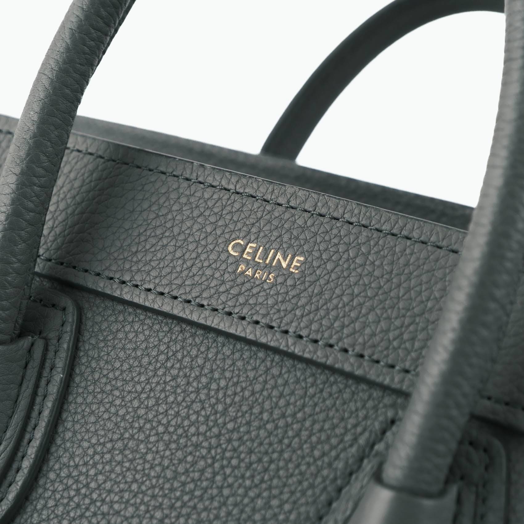 Celine Nano Luggage Bag in Drummed Calfskin