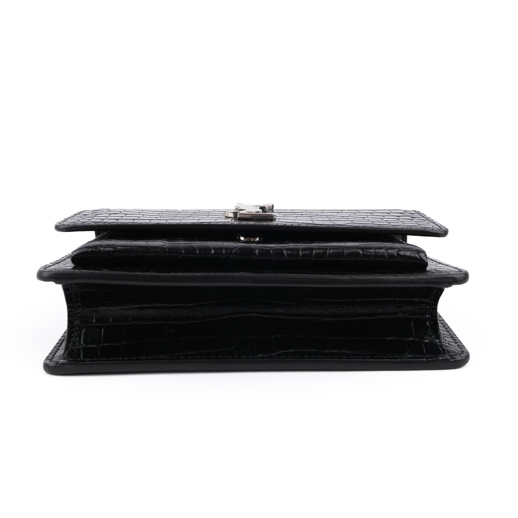 Saint Laurent Sunset Medium in Crocodile-Embossed Leather