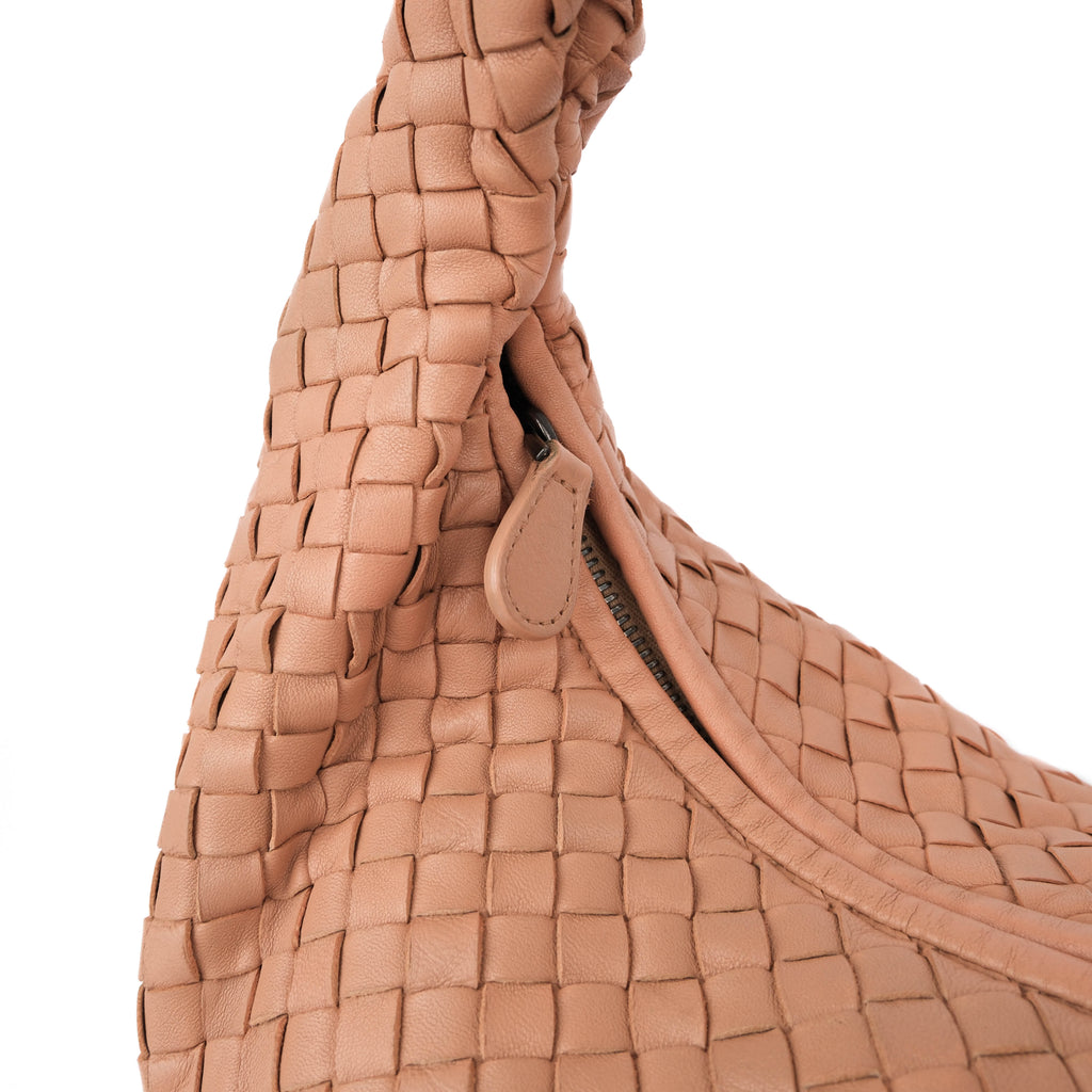 Bottega Veneta Medium Intrecciato Nappa Veneta Hobo Bag - Dusty Rose