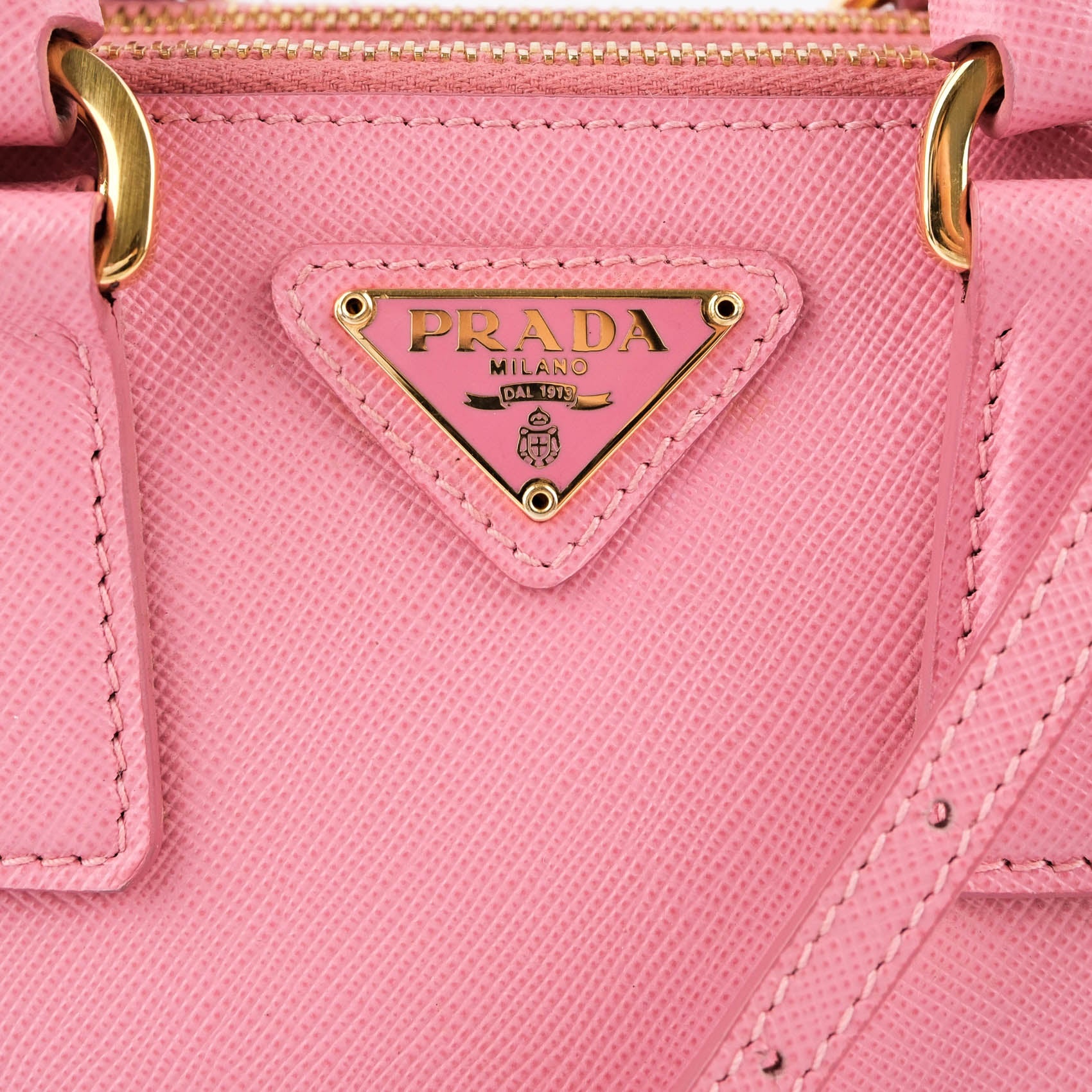 Prada Saffiano Lux Leather 2-Way Handbag - Pink