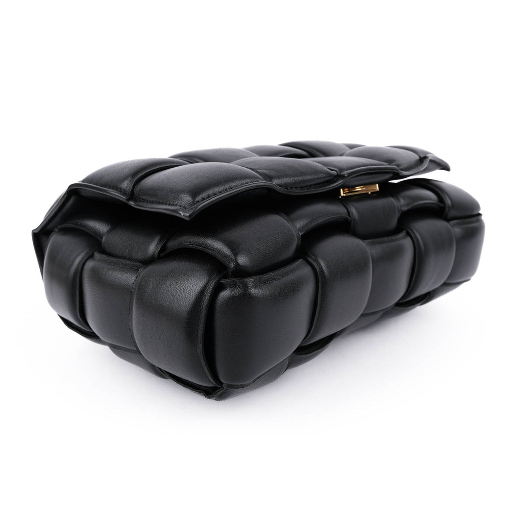Bottega Veneta Black Padded Cassette Shoulder Bag